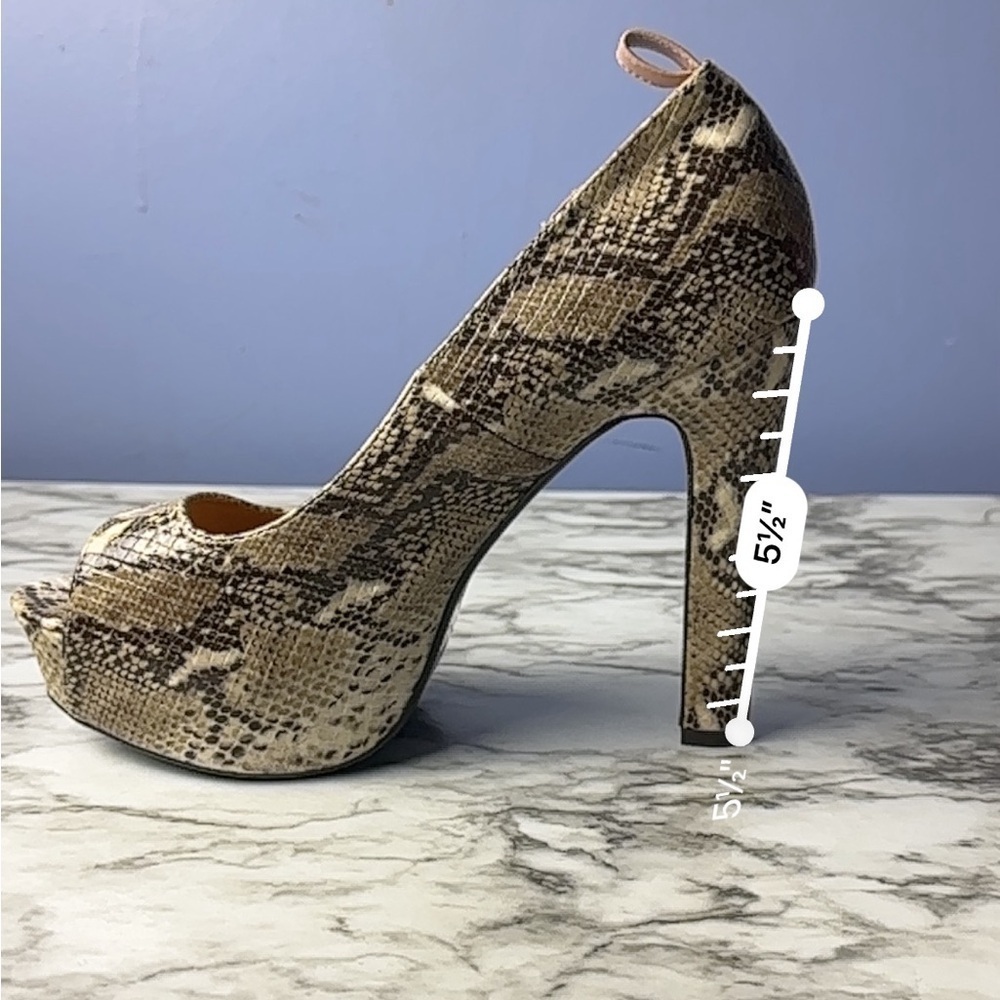 Charlotte Russe Snakeskin Open toe Pumps. Women’s Size 10 - Picture 3 of 10